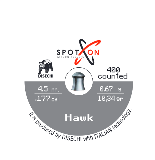 Spoton HAWK 0,67 GR/10,34 grain 4,5 MM Havalı Tüfek Saçması