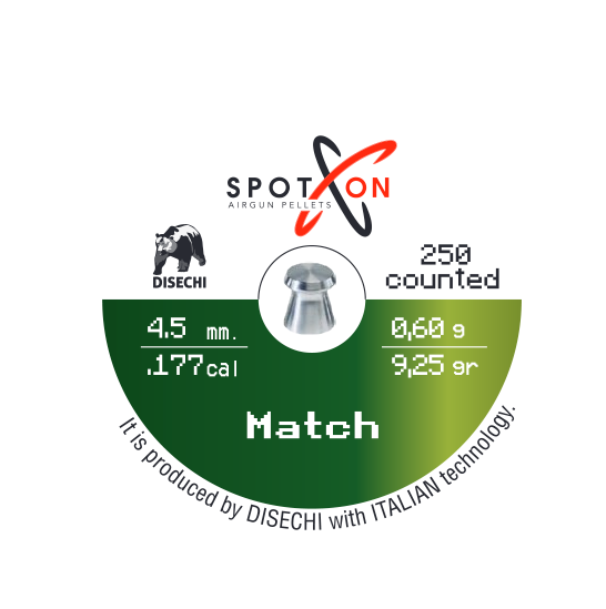 Spoton MATCH 0,60gr/9,25 graın 4,5 MM Havalı Tüfek Saçması