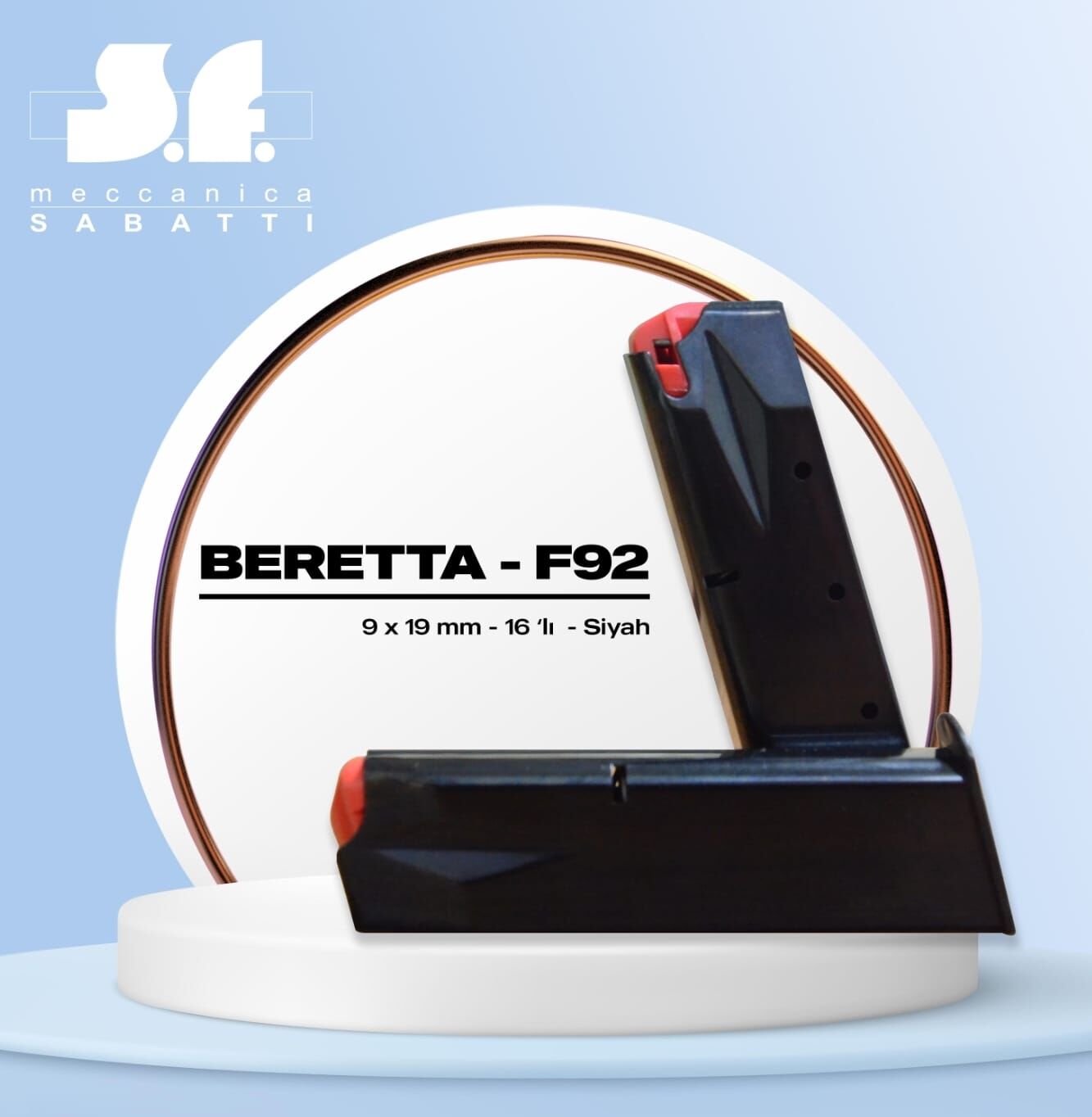 Sabatti Beretta F92  Siyah Sarjör